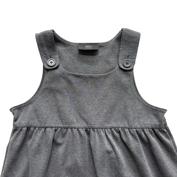 NWOT Next School Gray Pinafore Dress Size 10y - Picture 2 of 6
